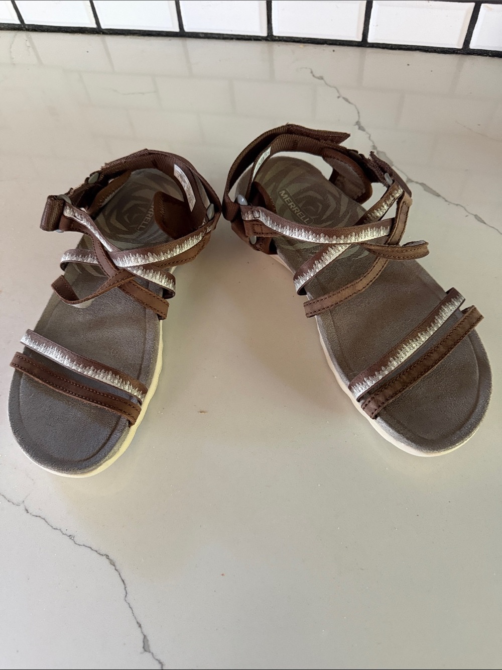 Merrell Terran 3 Cush Lattice Women’s Outdoor Strappy Sport/Hiking Sandals Sz 7